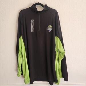 Seattle‎ Sounders Men's Size 4XL 1/4 Zip Long Sleeve Jersey by Fanatics NWT